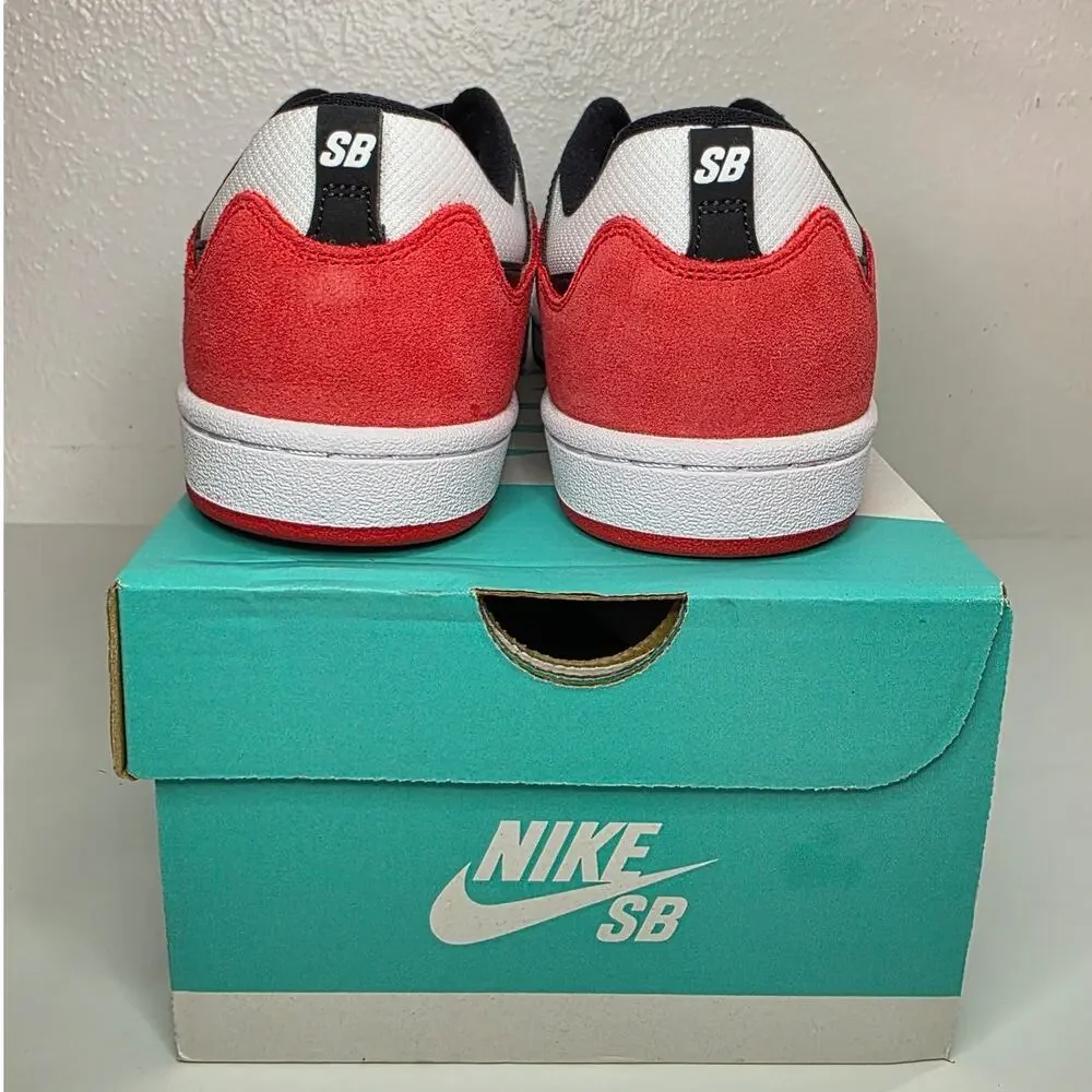 Nike SB Alleyoop GS University Red Sneakers Youth 7Y White Black Red CJ0883-102
